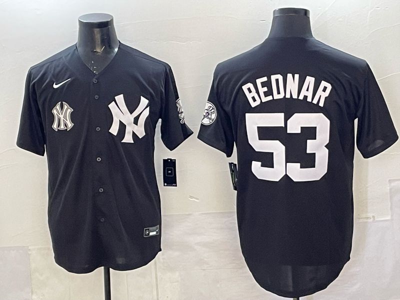 Men New York Yankees #53 Bednar Black Game Nike MLB 2025 Jersey 07->new york yankees->MLB Jersey